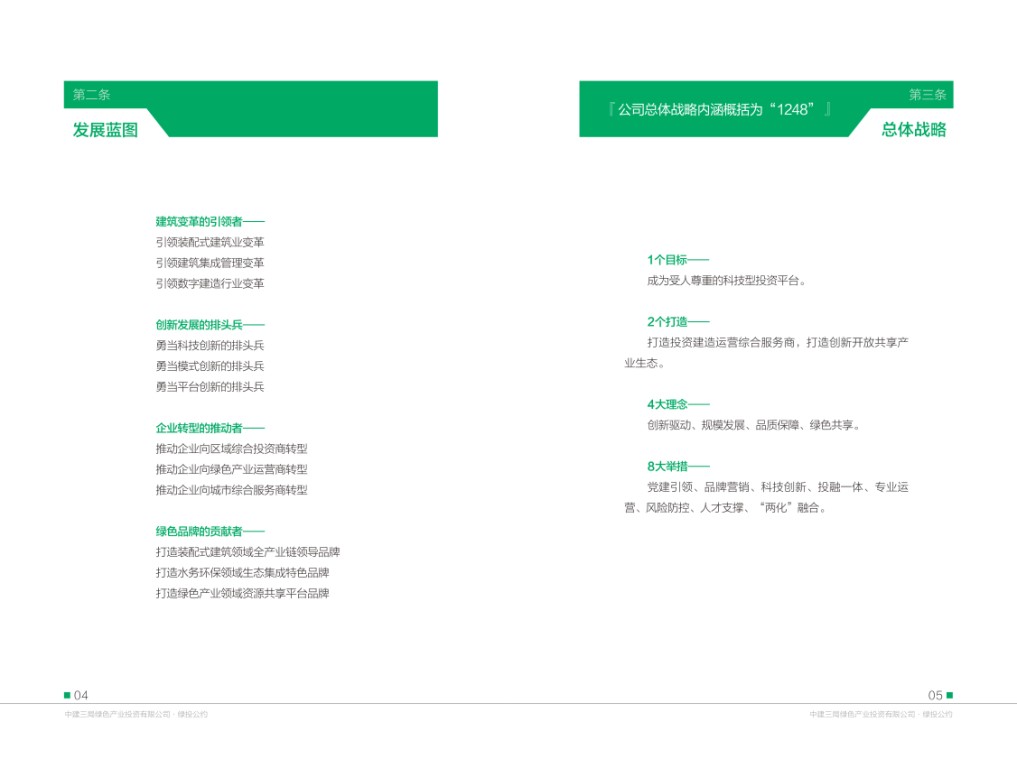 中建三局绿色产业投资有限公司《绿投公约》